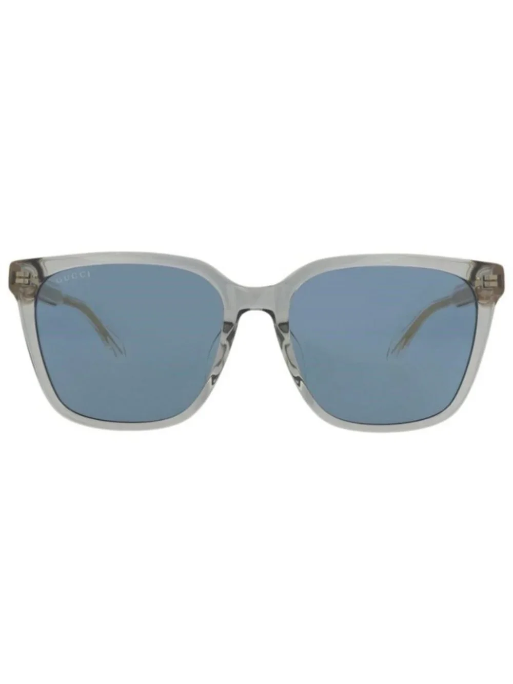 New Gucci Unisex Square/Rectangle Grey Crystal Blue Fashion Designer Sunglasses